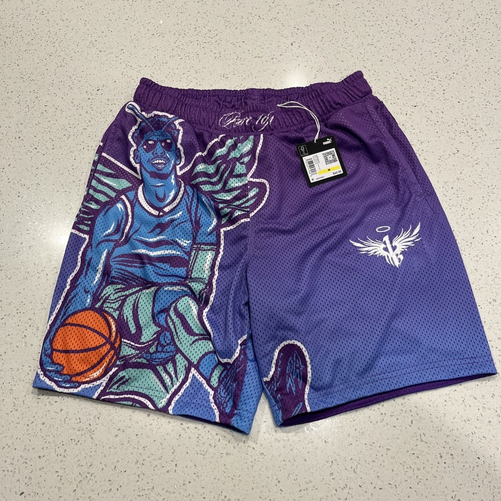 PUMA x LAMELO BALL CHARLOTTE Men's Basketball Shorts 627745-01 NWT Medium